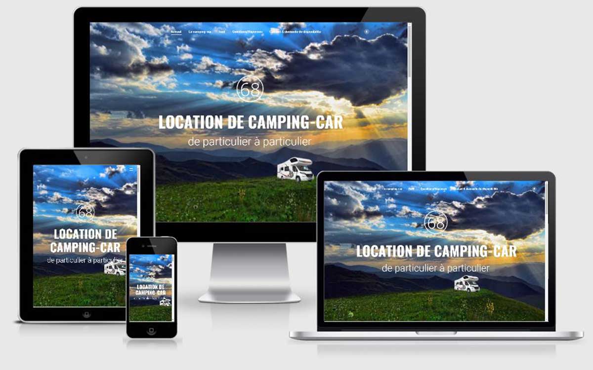 Création de site web internet pour location de camping-car de particulier à particulier