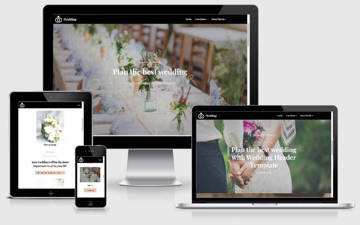 Création de site web wedding planner, organisation de mariage en Essonne