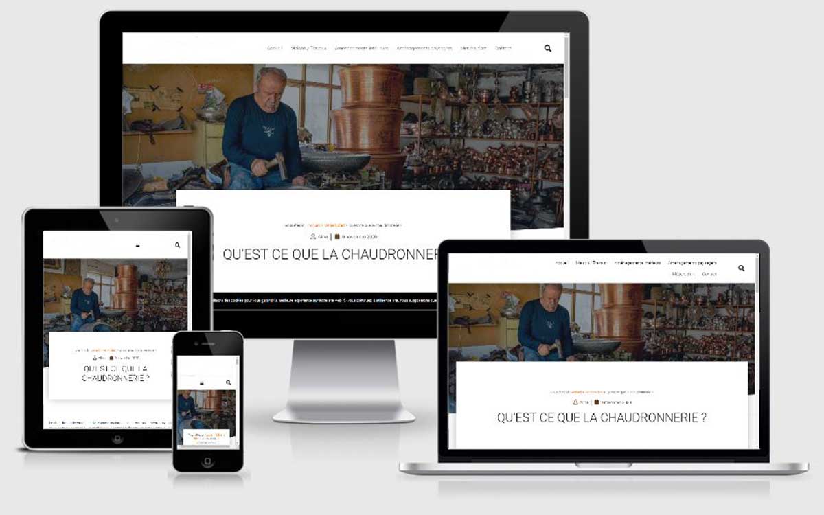 Créer site web chaudronnerie, création de site artisan chaudronnier