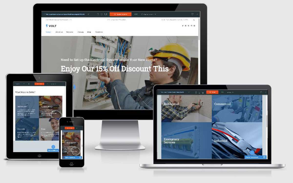 Création de site web pour électricien du bâtiment