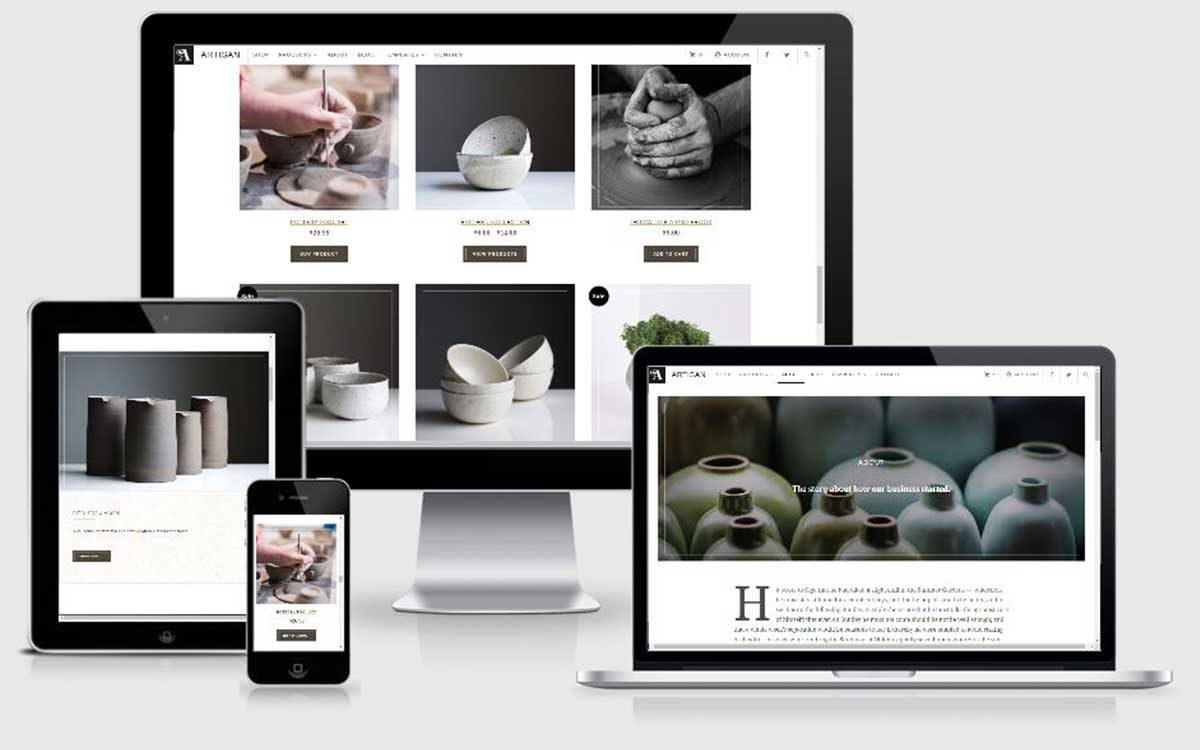 Créer site web poterie, création de site artisan potier