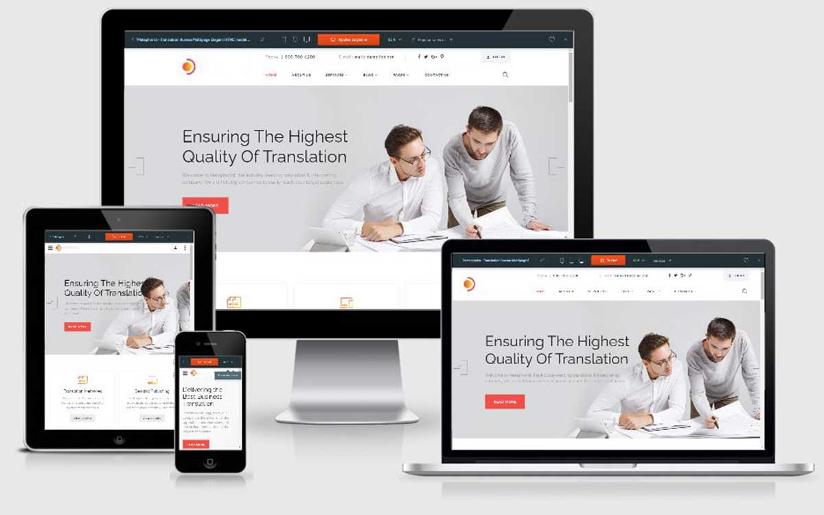 Création de site web pour traducteur interprète