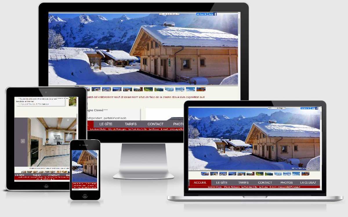 Création de site internet pour location de chalet montagne