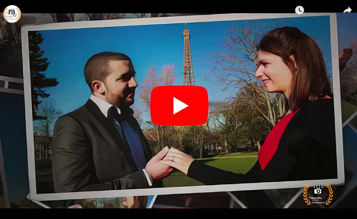 Montage vidéo de demande en mariage — diaporama élégant et naturel