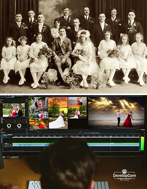 Restauration et retouche de photos anciennes, montage vidéo et création de films à prix abordables