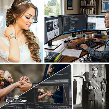 Services visuels DevelopCom : photographe et vidéaste événementiels, restauration de photo, montage vidéo et création de site web