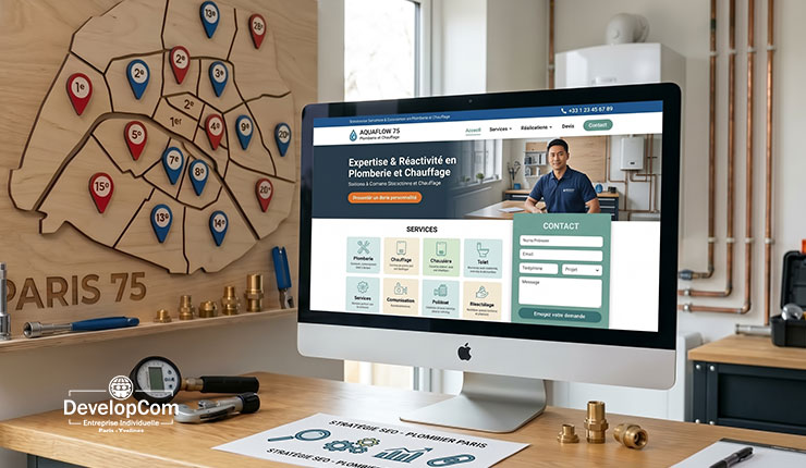 Référencement local optimisé pour site vitrine plombier et chauffagiste — Paris 75