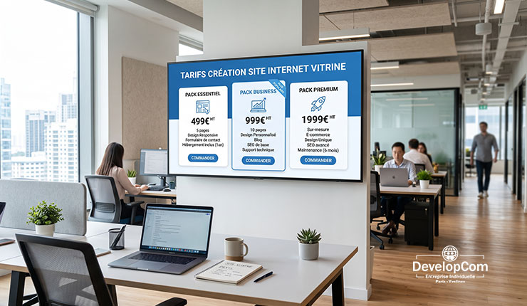 Tarifs création site internet vitrine pour artisans et entreprises